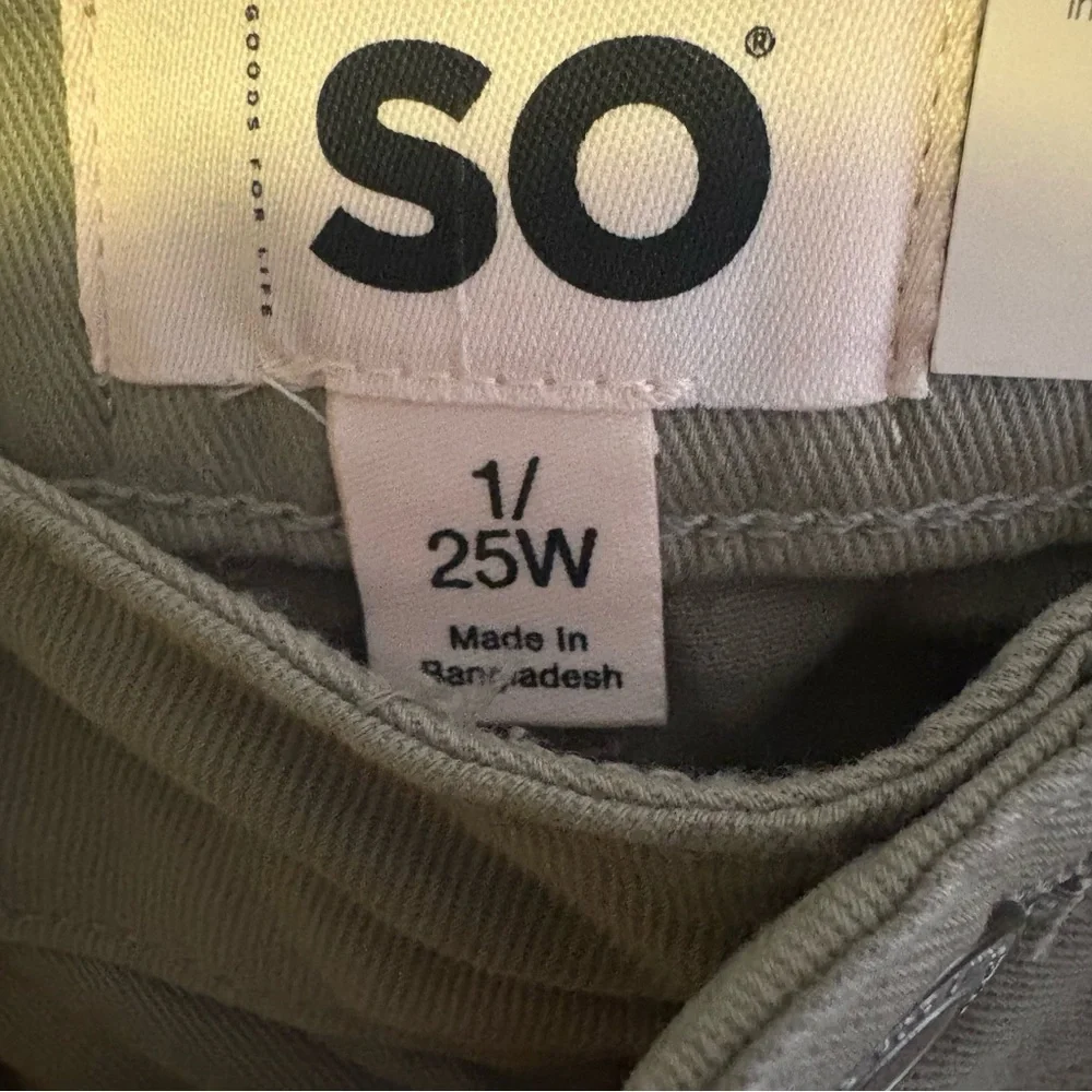 ❤️($40) SO NWT Olive High Rise Wide Leg Pants High-Waisted - Picture 6 of 7